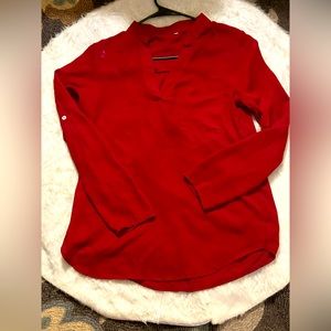 Red button down size SMALL